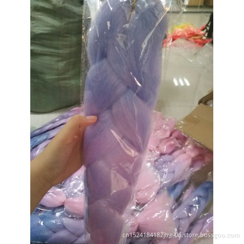 Synthetic Jumbo Hair Braid 24 inch 100g  Hair Om bre Hair WholeSale Om bre Color Braiding Hair